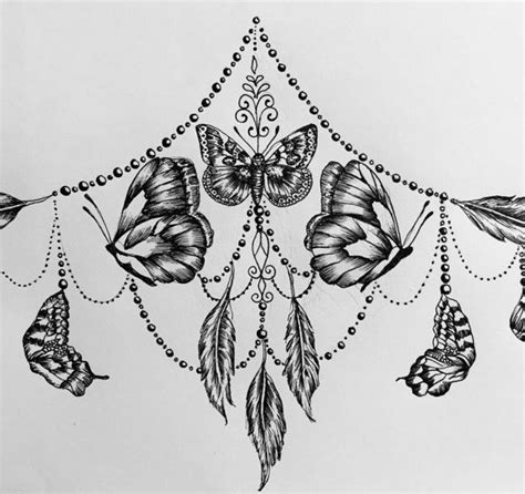 butterfly underboob tattoo|100+ Most Popular Breast Tattoo Designs